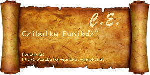 Czibulka Euniké névjegykártya